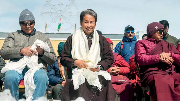 Wangchuk and his supporters were detained late Monday night while marching from Leh to New Delhi.